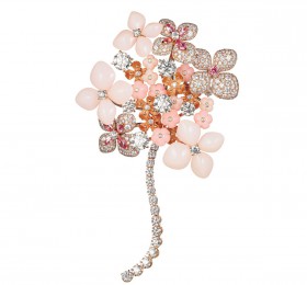 CHAUMET JARDINS花园Hortensia 绣球花“花园”高级珠宝082308 胸针