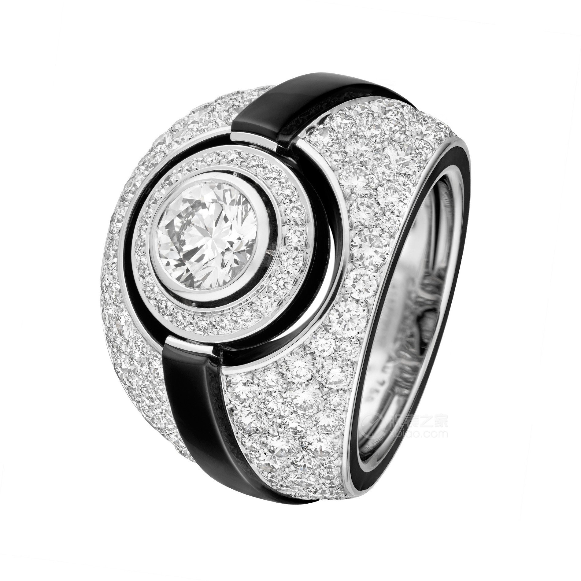 香奈儿HAUTE JOAILLERIE SPORT臻品珠宝GOLD SLIDER BLACK&WHITE戒指戒指