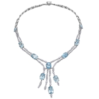 ENZO HIGH JEWELRY 高级珠宝系列18K金镶圣玛利亚海蓝宝项链