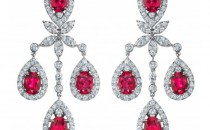 ENZOHIGH JEWELRY 高级珠宝系列18K白金镶红碧玺和钻石耳环(18K白金镶红碧玺和钻石耳环18K白金镶红碧玺和钻石耳环)耳饰