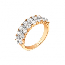 ENZO周年纪念时尚群镶18K黄金钻石戒指