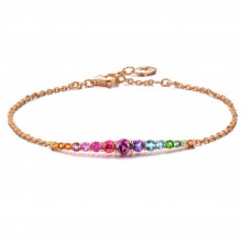 ENZO彩宝系列RAINBOW 彩虹系列18K玫瑰金镶多种宝石手链