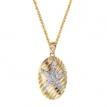 ENZO彩宝系列OCEAN 海洋系列18K黄金白金镶钻石吊坠