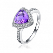 ENZO彩宝系列CLASSIC 经典彩宝系列18K白金镶紫晶及钻石戒指