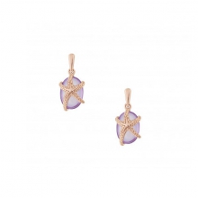ENZO钻石系列MOMENT 纪念系列18K玫瑰金镶紫晶耳环