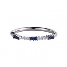 ENZO VAVA系列LOVE 爱意18K白金镶蓝宝石及钻石戒指