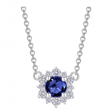 ENZO婚礼系列SNOWFLAKE 雪花系列18K金镶嵌蓝宝石及钻石项链