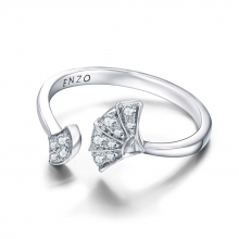 ENZO彩宝系列RAINBOW 彩虹系列Peplum舞裙系列芭蕾舞 18K白金镶钻石戒指