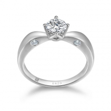 ENZO设计师系列DIAMOND BY OMAR OMAR订婚18K白金镶钻石戒指