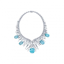 ENZO经典系列高级定制系列18K白金聖瑪利亞海藍寶钻石项链 - 迷醉海之蓝
