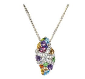 ENZO彩宝系列OCEAN 海洋系列18K白金镶钻石及多色彩宝吊坠 吊坠