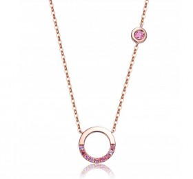 ENZO彩宝系列MOMENT 纪念系列14K玫瑰金镶粉红碧玺及紫晶项链 项链