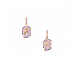 ENZO钻石系列MOMENT 纪念系列18K玫瑰金镶紫晶耳环 耳饰