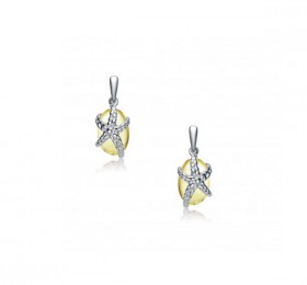ENZO钻石系列MOMENT 纪念系列18K白金镶柠檬晶耳环耳饰