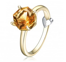 ENZO 18K黄金镶黄晶钻石戒指 戒指