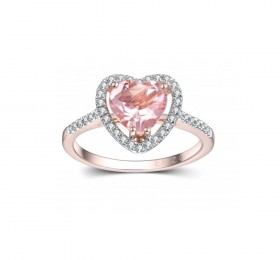 ENZO 18K玫瑰金镶摩根石钻石戒指 戒指