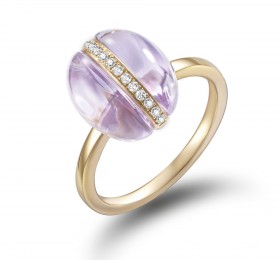 ENZO 18K金镶紫晶钻石戒指 戒指