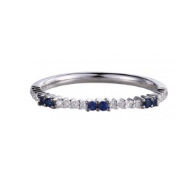 ENZO VAVA系列LOVE 爱意18K白金镶蓝宝石及钻石戒指 戒指