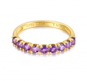 ENZO 18K黄金镶紫晶戒指 戒指
