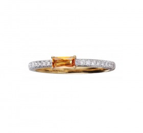 ENZO 18K黄金镶黄晶及钻石戒指 戒指