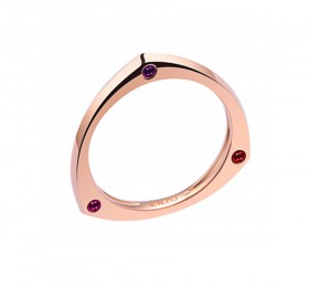 ENZO 18K玫瑰金镶粉红碧玺石榴石及紫晶戒指 戒指