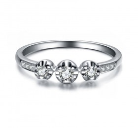 ENZO VAVA系列WISH 祈愿18K白金镶钻石戒指 戒指