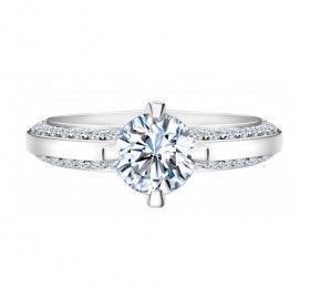 ENZO 18K白金镶嵌钻石戒指 戒指