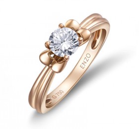 ENZO钻石系列DESTINY 天意系列18K玫瑰金镶钻石戒指 戒指