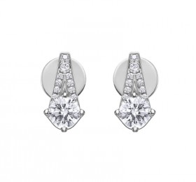 ENZO钻石系列DESTINY 天意系列18K白金镶钻石耳环 耳饰