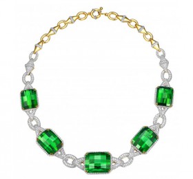 ENZO HIGH JEWELRY 高级珠宝系列18K黄金镶绿碧玺及钻石项链 项链