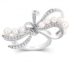ENZO HIGH JEWELRY 高级珠宝系列18K金镶珍珠及钻石戒指 戒指