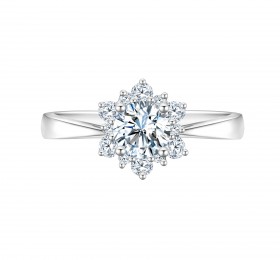 ENZO婚礼系列SNOWFLAKE 雪花系列18K白金镶嵌钻石戒指 戒指