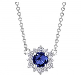 ENZO婚礼系列SNOWFLAKE 雪花系列18K金镶嵌蓝宝石及钻石项链 项链