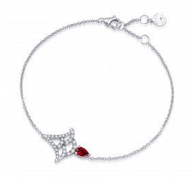 ENZO Peplum 舞裙系列18K金镶嵌钻石红宝石手链 手镯
