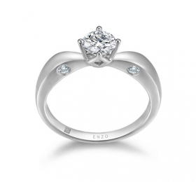 ENZO 18K白金镶钻石戒指 戒指