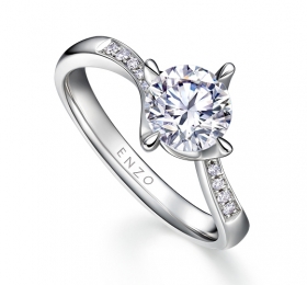 ENZO经典钻石系列银河之眸18K白金钻石戒指 戒指