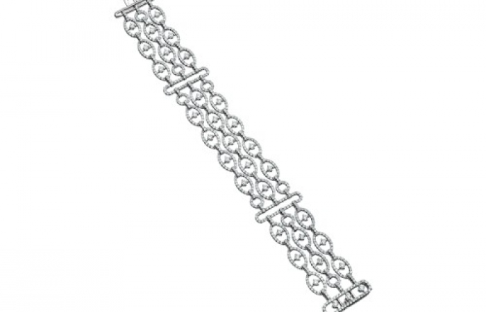ENZO周年纪念时尚群镶18K白金钻石手链