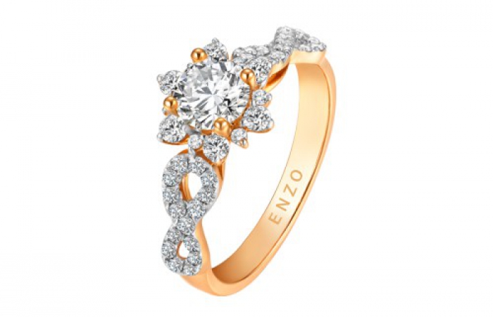 ENZO周年纪念钻石小套装18K黃金钻石戒指