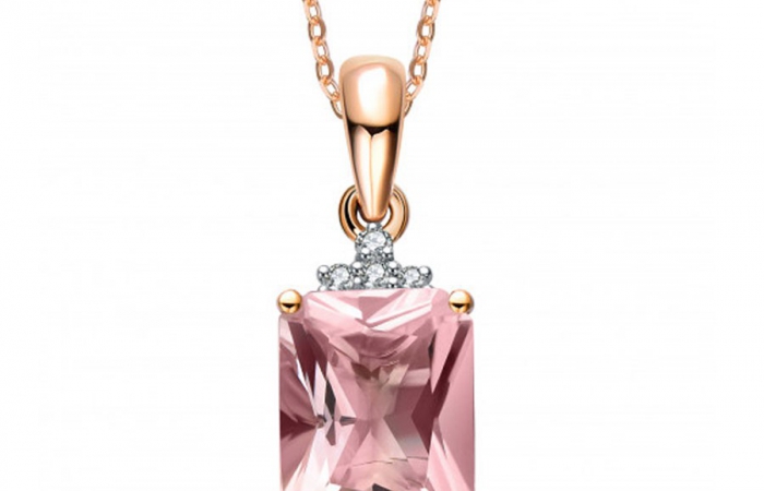 ENZO彩宝系列CLASSIC 经典彩宝系列18K玫瑰金镶摩根石及钻石吊坠