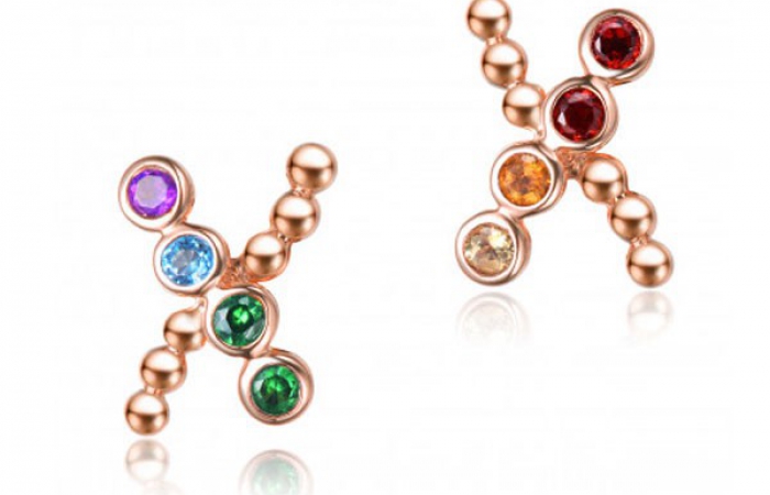 ENZO彩宝系列MOMENT 纪念系列14K玫瑰金镶多种宝石耳饰
