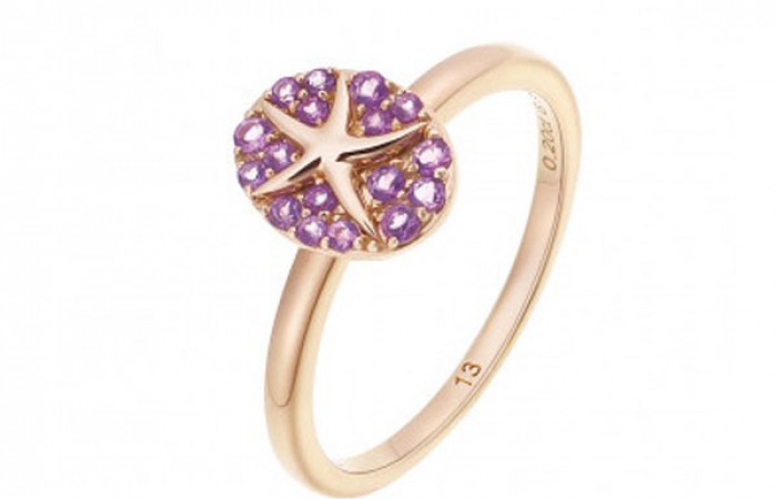 ENZO钻石系列MOMENT 纪念系列18K玫瑰金镶紫晶戒指