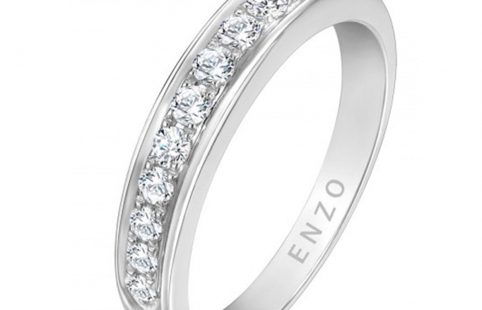 ENZO VAVA系列WISH 祈愿18K白金镶钻石戒指