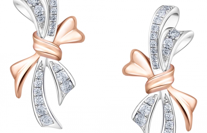 ENZO钻石系列RIBBON 丝带系列18K金镶钻石耳饰