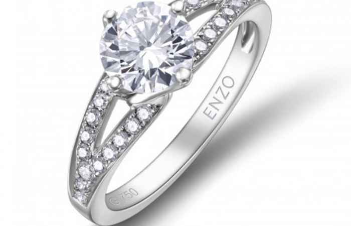 ENZO钻石系列DESTINY 天意系列18K白金镶钻石戒指