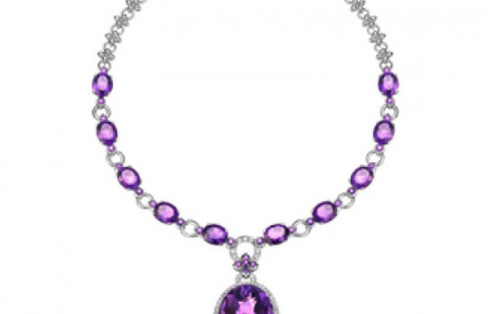 ENZO HIGH JEWELRY 高级珠宝系列18K白金镶紫晶及钻石项链
