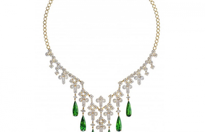 ENZO HIGH JEWELRY 高级珠宝系列18K黄金镶绿碧玺及钻石项链
