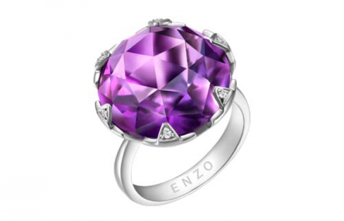 ENZO经典系列DIY 系列18K白金紫晶戒指