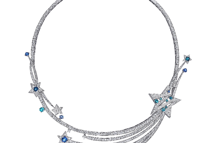 ENZO HIGH JEWELRY 高级珠宝系列18K白金镶托帕石坦桑石及钻石项链