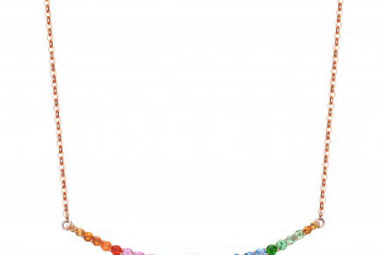 ENZO彩宝系列RAINBOW 彩虹系列18K玫瑰金镶多种宝石项链