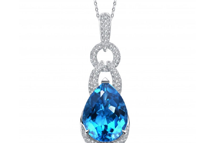 ENZO彩宝系列CLASSIC 经典彩宝系列18K金伦敦托蓝帕石及钻石项链